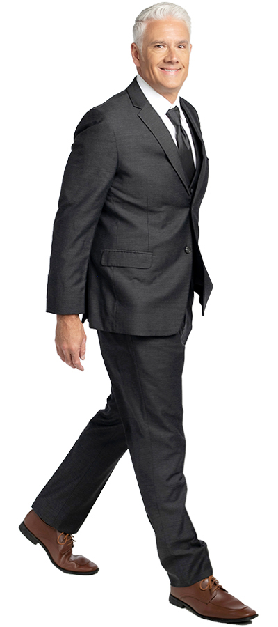 Charcoal-Houston-Suit-150-31c - Skeffingtons Formal Wear Man walking in the Houston Charcoal Dark Grey Suit