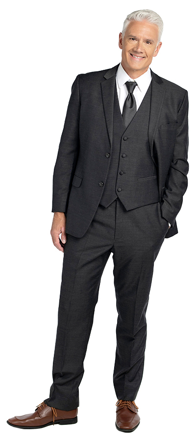 Charcoal-Houston-Suit-150-32c - Skeffingtons Formal Wear Front view of the Houston Charcoal Dark Grey Suit