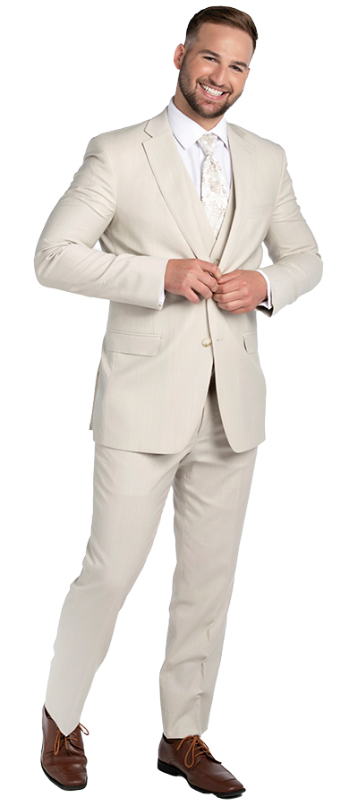 Dominic-Cream-Suit-134-25c - Skeffingtons Formal Wear Front view of the Dominic Cream Suit