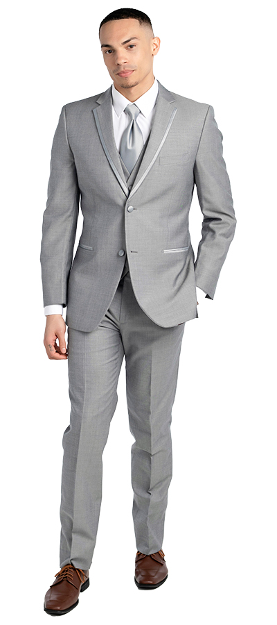 Lenox-Grey-Tuxedo-157-1c - Skeffingtons Formal Wear Front view of the Lenox grey tuxedo