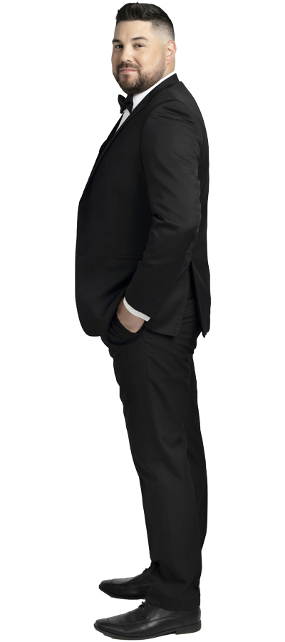 Rocco-Black-Suit-130-4c - Skeffingtons Formal Wear Left side view of the Rocco Black Suit