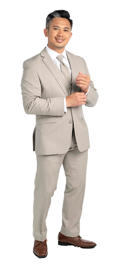 Sand-Suit-135-11c - Skeffingtons Formal Wear Front view of the Sand Suit