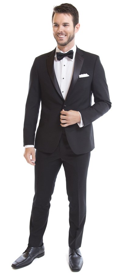 one-button-black-notch-tuxedo-for-purchase-3a - Skeffingtons Formal Wear Left view of the one button black notch Tuxedo