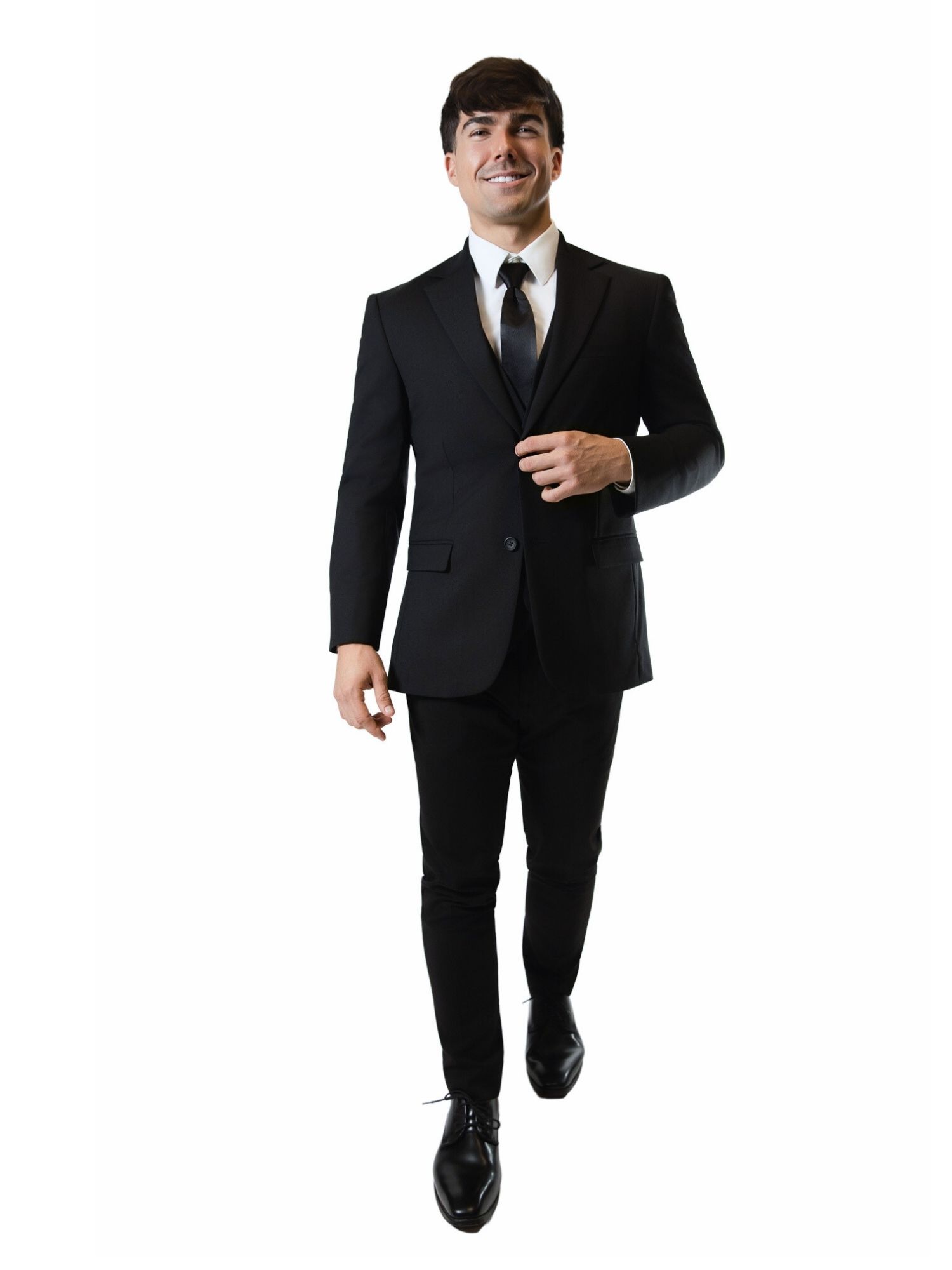 Black Notch Lapel Suit 2 - Skeffingtons Formal Wear