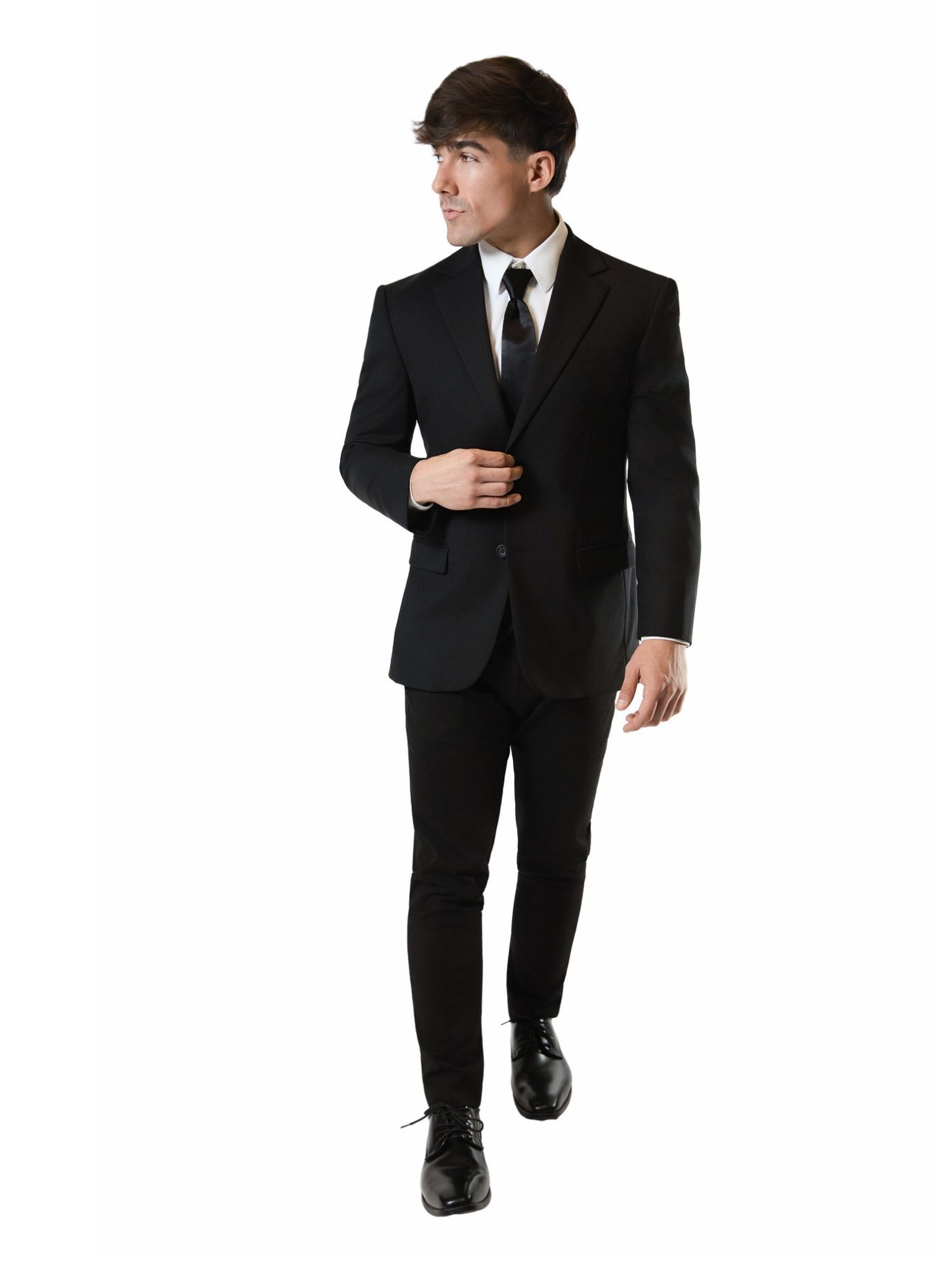 Black Notch Lapel Suit - Skeffingtons Formal Wear