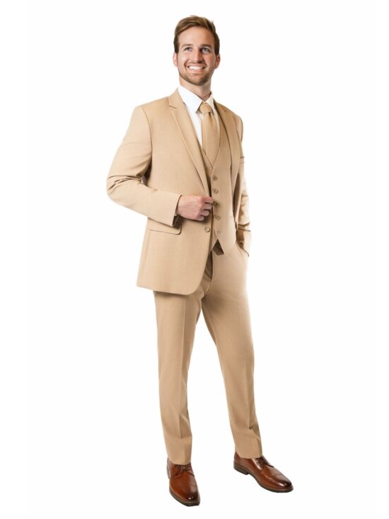 Camel Notch Lapel Suit 2 - Skeffingtons Formal Wear