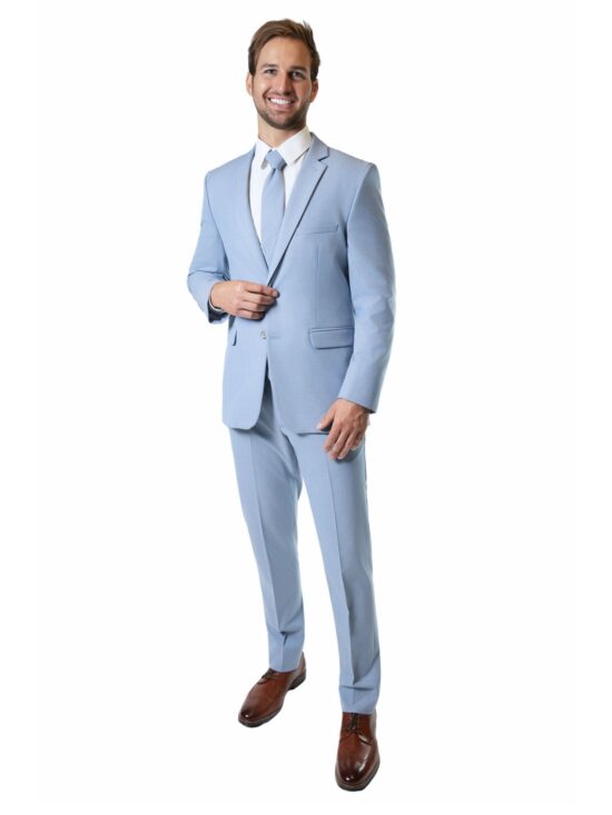 Cornflower Notch Lapel Suit