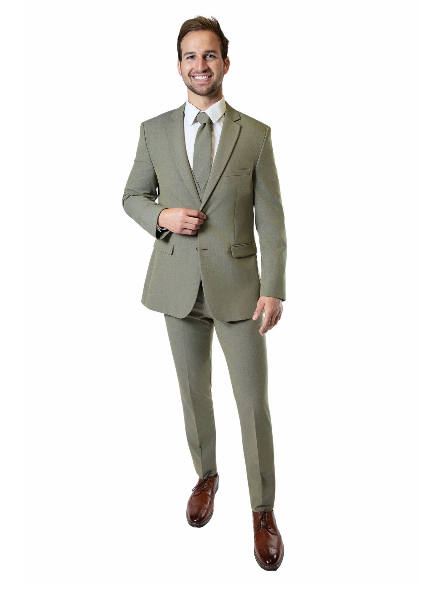 Sage Green Notch Lapel Suit 2 - Skeffingtons Formal Wear