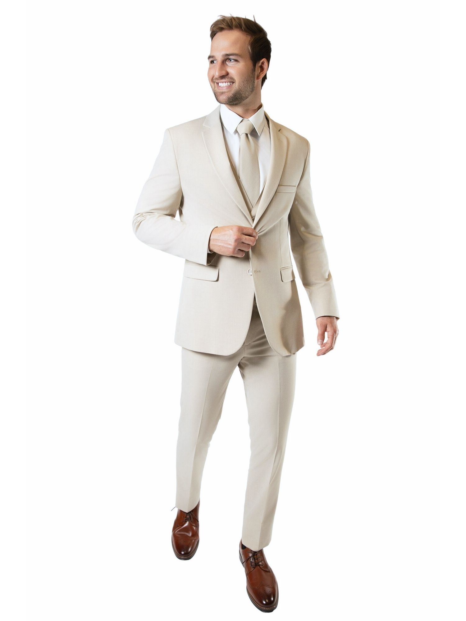 Tan Notch Lapel Suit - Skeffingtons Formal Wear